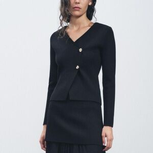Zara Knit asymmetrical cardigan